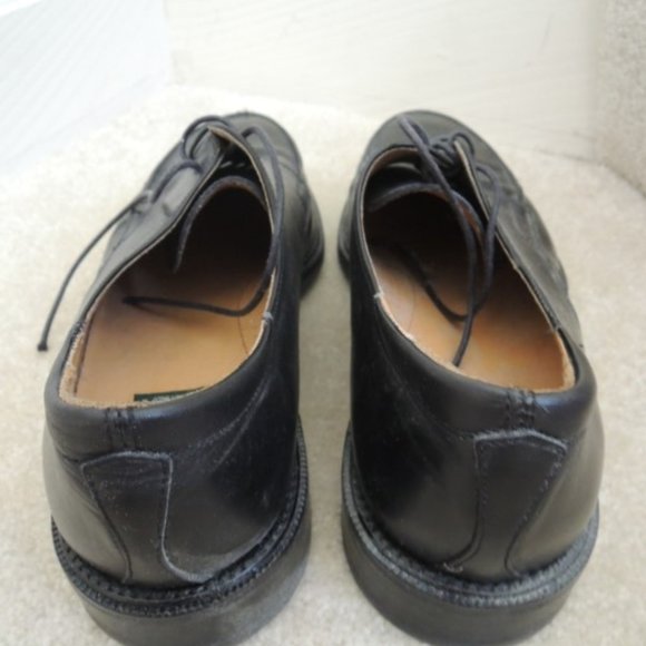 Mens Shoes Size 9 1/2 D Cable and Co Black Leather Oxford Made Italy $180 Value main image 6
